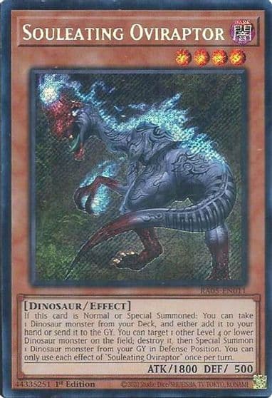 Souleating Oviraptor Secret Rare Rarity Collection 5 Yu-Gi-Oh! card