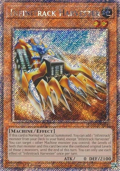 Infinitrack Harvester Platinum Secret Rare Rarity Collection 5 Yu-Gi-Oh! card