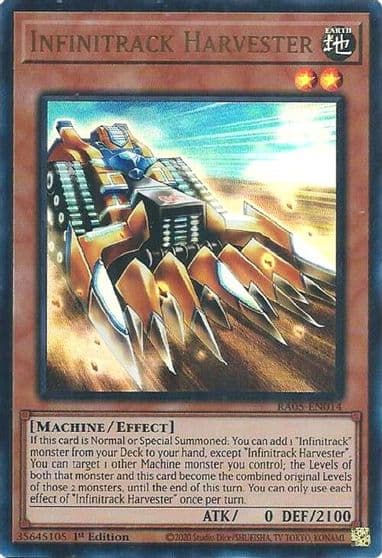 Infinitrack Harvester Ultra Rare Rarity Collection 5 Yu-Gi-Oh! card