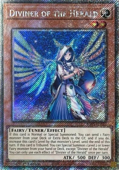 Diviner of the Herald Platinum Secret Rare Rarity Collection 5 Yu-Gi-Oh! card