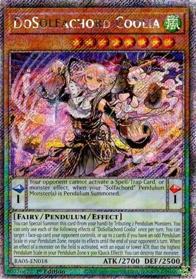 DoSolfachord Coolia Platinum Secret Rare Rarity Collection 5 Yu-Gi-Oh! card