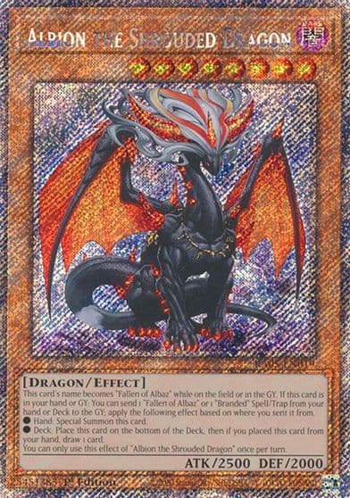 Albion the Shrouded Dragon Platinum Secret Rare Rarity Collection 5 Yu-Gi-Oh! card
