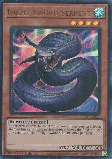 Night Sword Serpent Ultra Rare Rarity Collection 5 Yu-Gi-Oh! card