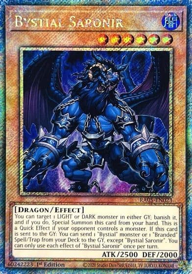 Bystial Saronir Platinum Secret Rare Rarity Collection 5 Yu-Gi-Oh! card