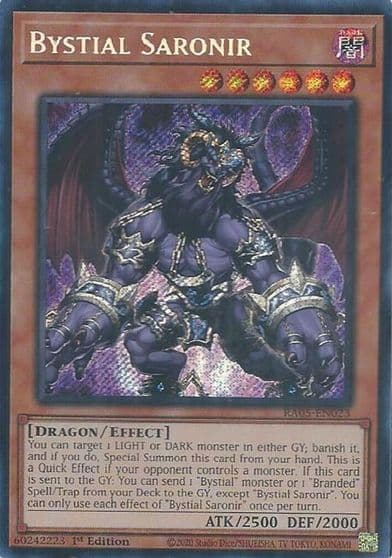 Bystial Saronir Secret Rare Rarity Collection 5 Yu-Gi-Oh! card