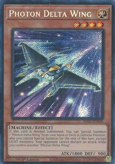 Photon Delta Wing Secret Rare Rarity Collection 5 Yu-Gi-Oh! card