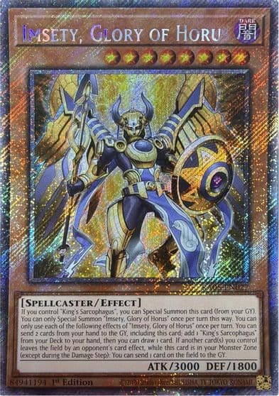 Imsety Glory of Horus Platinum Secret Rare Rarity Collection 5 Yu-Gi-Oh! card
