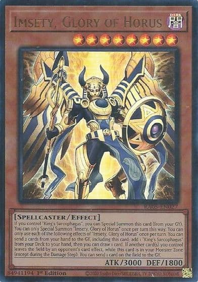 Imsety Glory of Horus Ultra Rare Rarity Collection 5 Yu-Gi-Oh! card