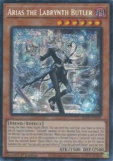 Arias the Labrynth Butler Secret Rare Rarity Collection 5 Yu-Gi-Oh! card