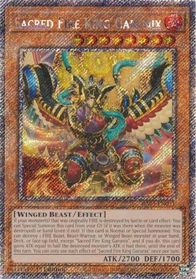 Sacred Fire King Garunix Platinum Secret Rare Rarity Collection 5 Yu-Gi-Oh! card