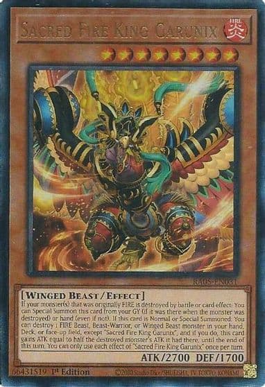 Sacred Fire King Garunix Ultimate Rare Rarity Collection 5 Yu-Gi-Oh! card