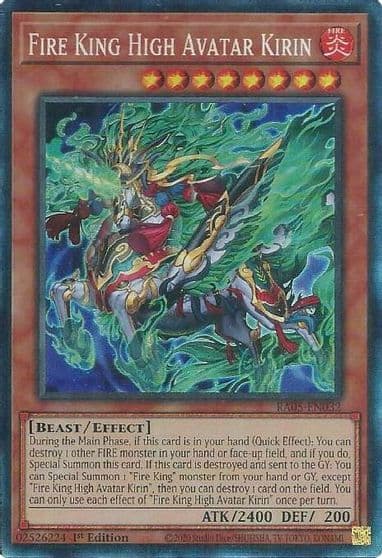 Fire King High Avatar Kirin Collectors Rare Rarity Collection 5 Yu-Gi-Oh! card