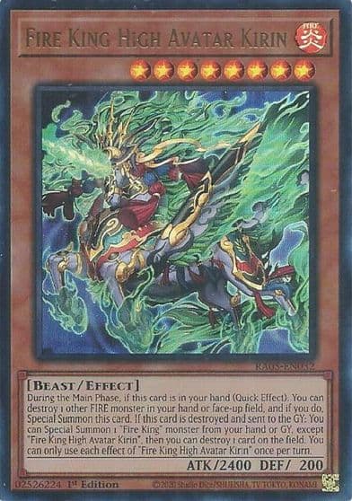 Fire King High Avatar Kirin Ultra Rare Rarity Collection 5 Yu-Gi-Oh! card