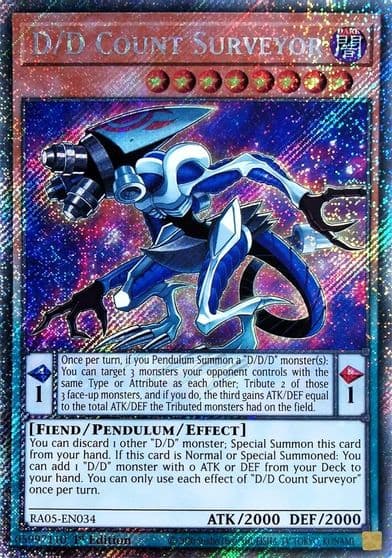 D D Count Surveyor Platinum Secret Rare Rarity Collection 5 Yu-Gi-Oh! card