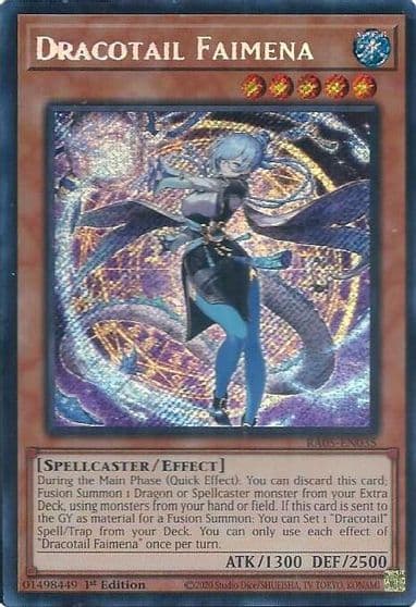 Dracotail Faimena Secret Rare Rarity Collection 5 Yu-Gi-Oh! card