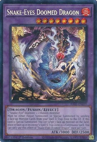 Snake Eyes Doomed Dragon Secret Rare Rarity Collection 5 Yu-Gi-Oh! card