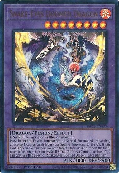 Snake Eyes Doomed Dragon Ultra Rare Rarity Collection 5 Yu-Gi-Oh! card