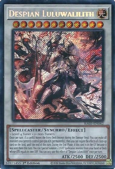 Despian Luluwalilith Secret Rare Rarity Collection 5 Yu-Gi-Oh! card