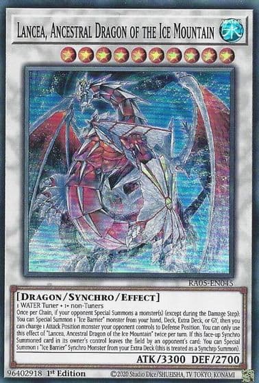 Lancea Ancestral Dragon of the Ice Mountain Rarity Collection 5 Yu-Gi-Oh! card