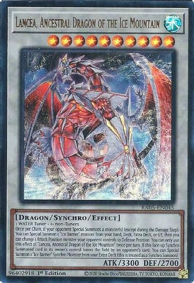 Lancea Ancestral Dragon of the Ice Mountain Ultra Rare Rarity Collection 5 Yu-Gi-Oh! card