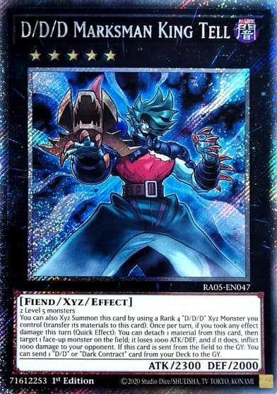 D D D Marksman King Tell Platinum Secret Rare Rarity Collection 5 Yu-Gi-Oh! card
