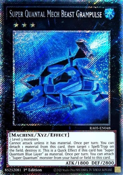 Super Quantal Mech Beast Grampulse Platinum Secret Rare Rarity Collection 5 Yu-Gi-Oh! card