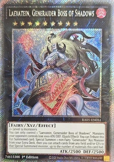 Laevatein Generaider Boss of Shadows Platinum Secret Rare Rarity Collection 5 Yu-Gi-Oh! card