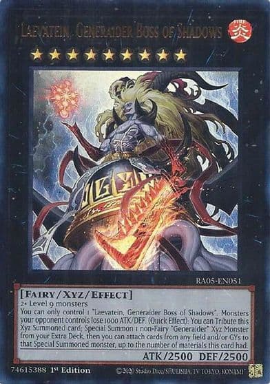 Laevatein Generaider Boss of Shadows Ultra Rare Rarity Collection 5 Yu-Gi-Oh! card