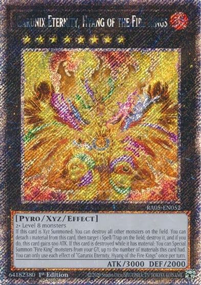 Garunix Eternity Hyang of the Fire Kings Platinum Secret Rare Rarity Collection 5 Yu-Gi-Oh! card