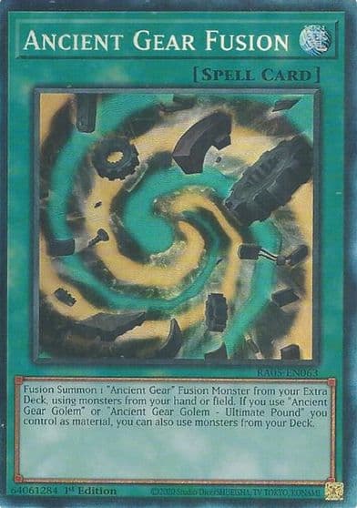 Ancient Gear Fusion Collectors Rare Rarity Collection 5 Yu-Gi-Oh! card