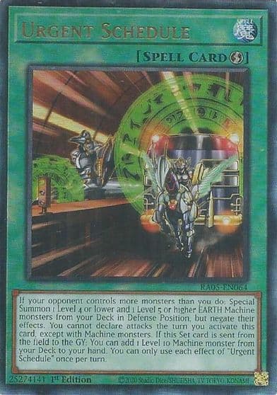 Urgent Schedule Ultimate Rare Rarity Collection 5 Yu-Gi-Oh! card