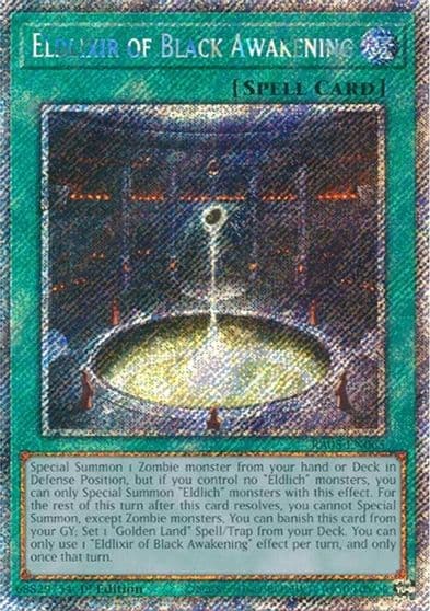 Eldlixir of Black Awakening Platinum Secret Rare Rarity Collection 5 Yu-Gi-Oh! card