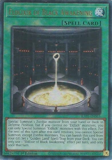 Eldlixir of Black Awakening Ultimate Rare Rarity Collection 5 Yu-Gi-Oh! card