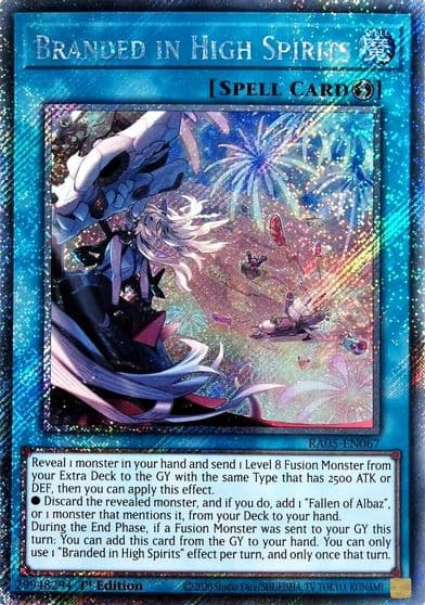 Branded in High Spirits Platinum Secret Rare Rarity Collection 5 Yu-Gi-Oh! card