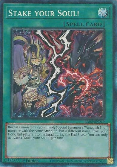 Stake your Soul Collectors Rare Rarity Collection 5 Yu-Gi-Oh! card