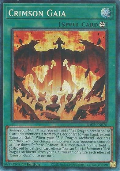 Crimson Gaia Collectors Rare Rarity Collection 5 Yu-Gi-Oh! card