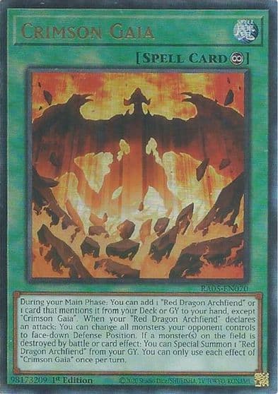 Crimson Gaia Ultimate Rare Rarity Collection 5 Yu-Gi-Oh! card