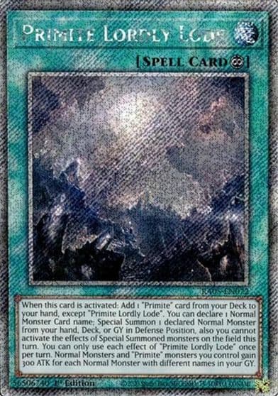 Primite Lordly Lode Platinum Secret Rare Rarity Collection 5 Yu-Gi-Oh! card