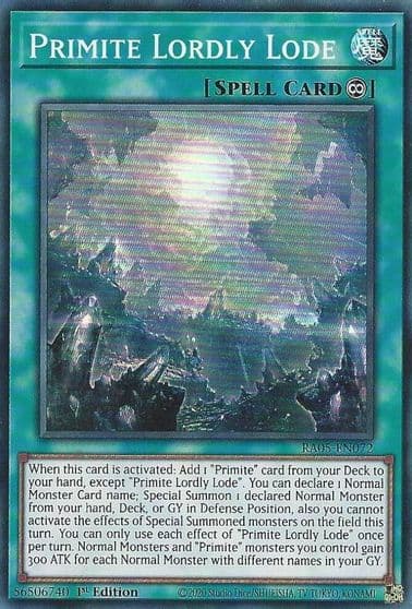 Primite Lordly Lode Rarity Collection 5 Yu-Gi-Oh! card