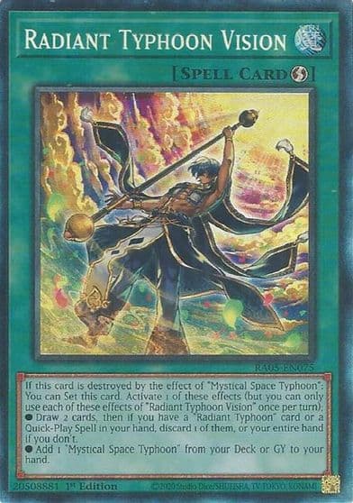 Radiant Typhoon Vision Collectors Rare Rarity Collection 5 Yu-Gi-Oh! card