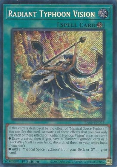 Radiant Typhoon Vision Secret Rare Rarity Collection 5 Yu-Gi-Oh! card