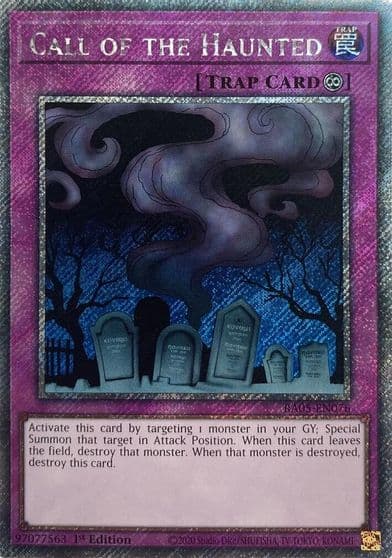 Call of the Haunted Platinum Secret Rare Rarity Collection 5 Yu-Gi-Oh! card