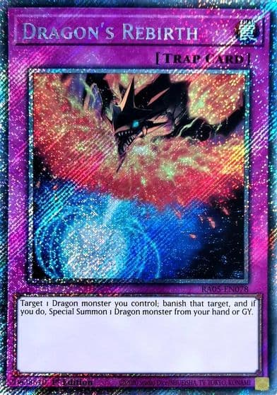 Dragons Rebirth Platinum Secret Rare Rarity Collection 5 Yu-Gi-Oh! card