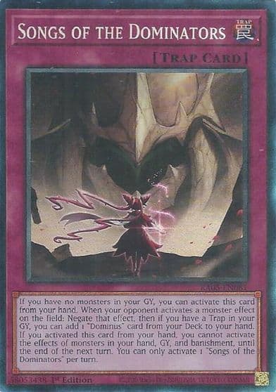 Songs of the Dominators Collectors Rare Rarity Collection 5 Yu-Gi-Oh! card