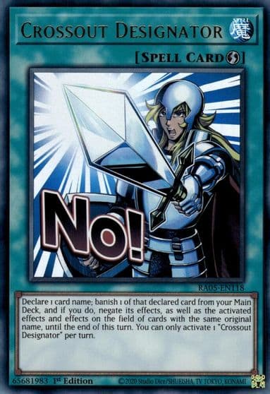 Crossout Designator Rarity Collection 5 Yu-Gi-Oh! card
