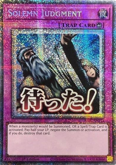 Solemn Judgment Starlight Rare Rarity Collection 5 Yu-Gi-Oh! card