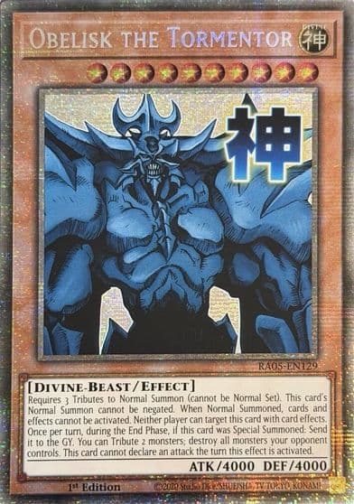 Obelisk the Tormentor Starlight Rare Rarity Collection 5 Yu-Gi-Oh! card