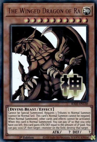 The Winged Dragon of Ra Rarity Collection 5 Yu-Gi-Oh! card