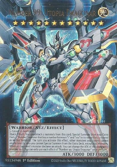 Number 99 Utopia Dragonar Rarity Collection 5 Yu-Gi-Oh! card