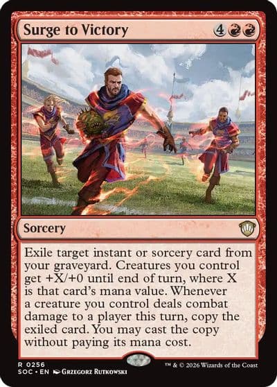 Surge to Victory Commander: Secrets of Strixhaven Magic card